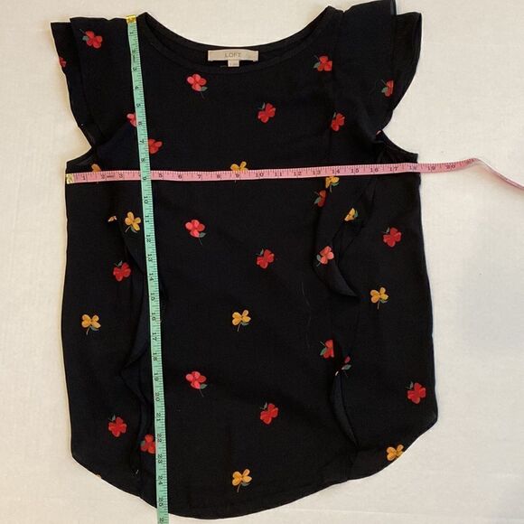 Ann Taylor loft pullover top with ruffle sleeves size small - Picture 5 of 7